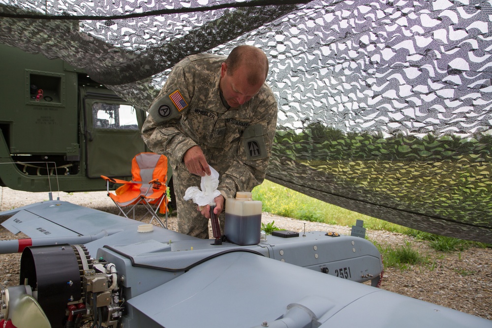 UAV's Support 76th IBCT Training