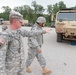 Indiana state adjutant general and state command sergeant major visit 76th IBCT Soldiers during annual training