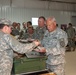 Indiana state adjutant general and state command sergeant major visit 76th IBCT Soldiers during annual training