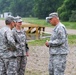 Indiana state adjutant general and state command sergeant major visit 76th IBCT Soldiers during annual training