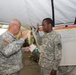 Indiana state adjutant general and state command sergeant major visit 76th IBCT Soldiers during annual training