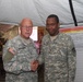 Indiana state adjutant general and state command sergeant major visit 76th IBCT Soldiers during annual training