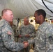 Indiana state adjutant general and state command sergeant major visit 76th IBCT Soldiers during annual training