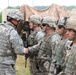 Indiana state adjutant general and state command sergeant major visit 76th IBCT Soldiers during annual training