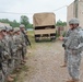 Indiana state adjutant general and state command sergeant major visit 76th IBCT Soldiers during annual training