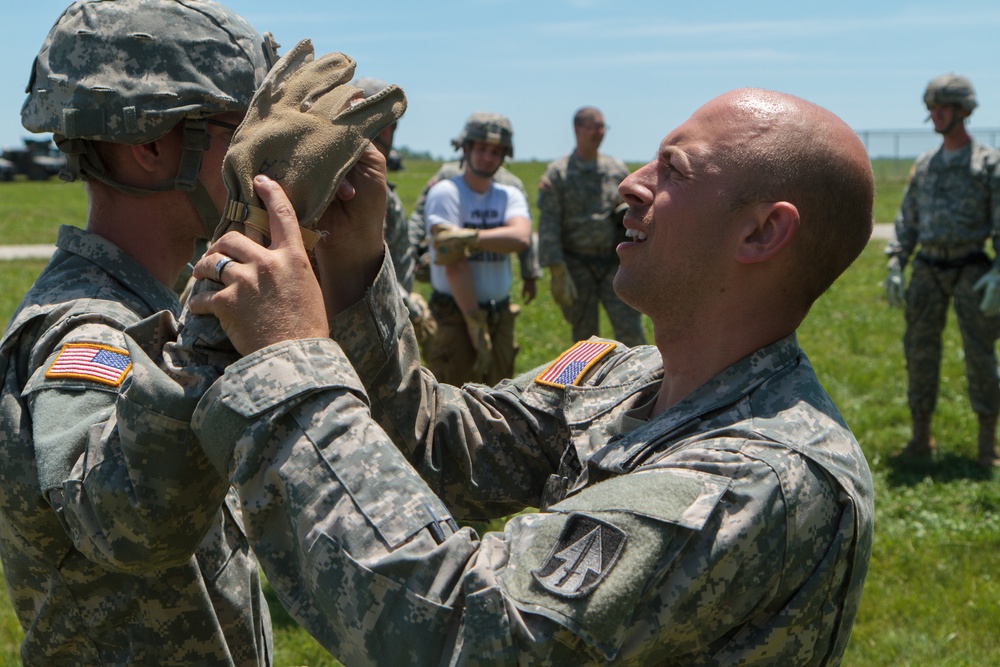 76th Infantry Brigade Combat Team trains on rappel tower during annual training