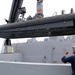 USS San Diego conducts crane operations