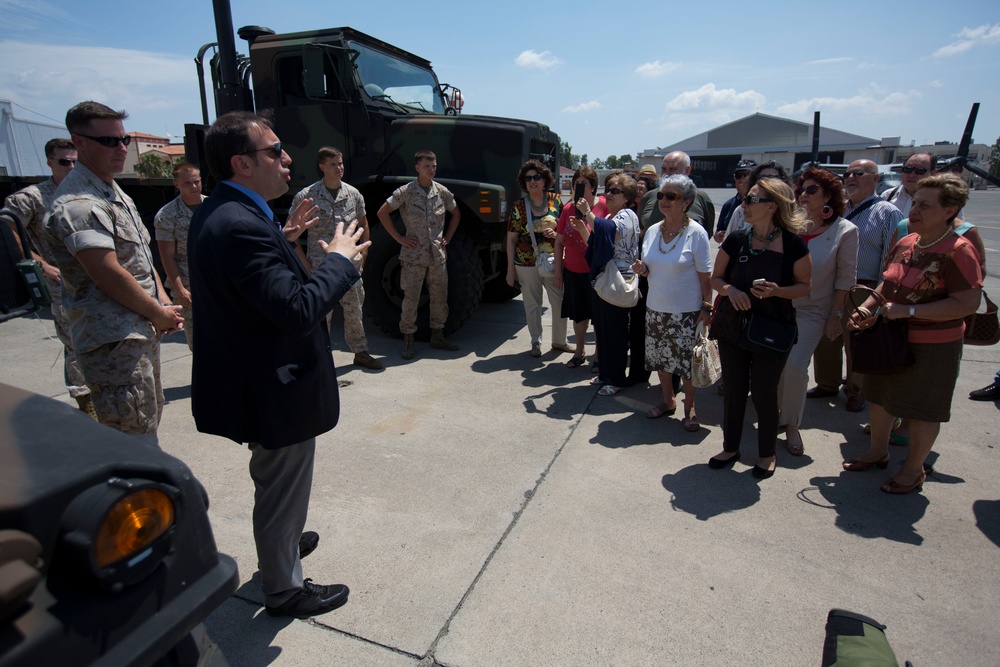 Local Sicilian Lion's Club Tour SPMAGTF-AF and SPMAGTF-CR Capabilities