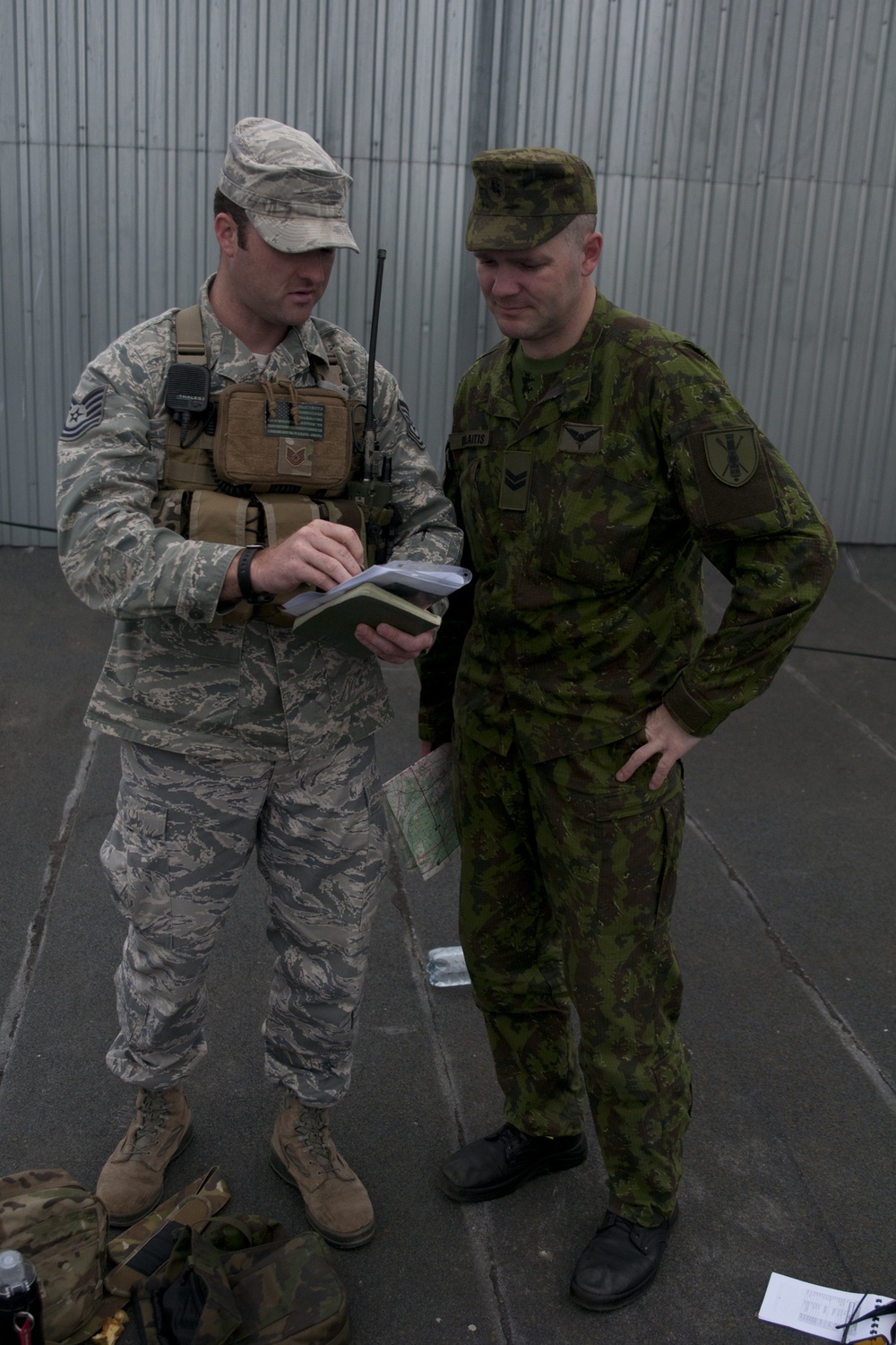 US Soldiers and Lithuanian Land Forces participate in a joint terminal attack controller training exercise in Jonova, Lithuania