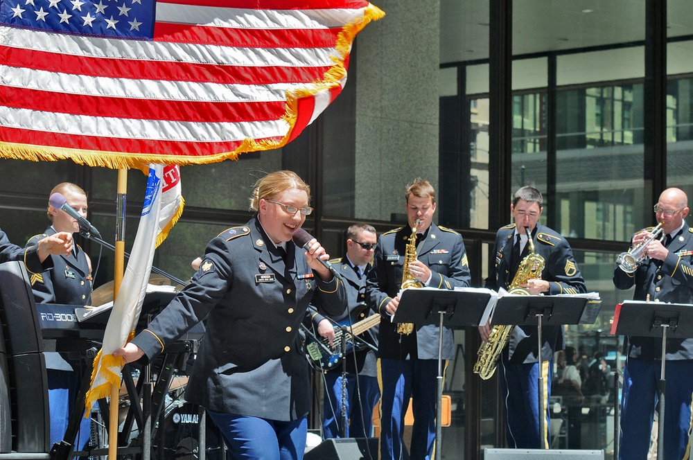 Army Reserve band performs at the U.S. Army’s 239th birthday celebration in Chicago