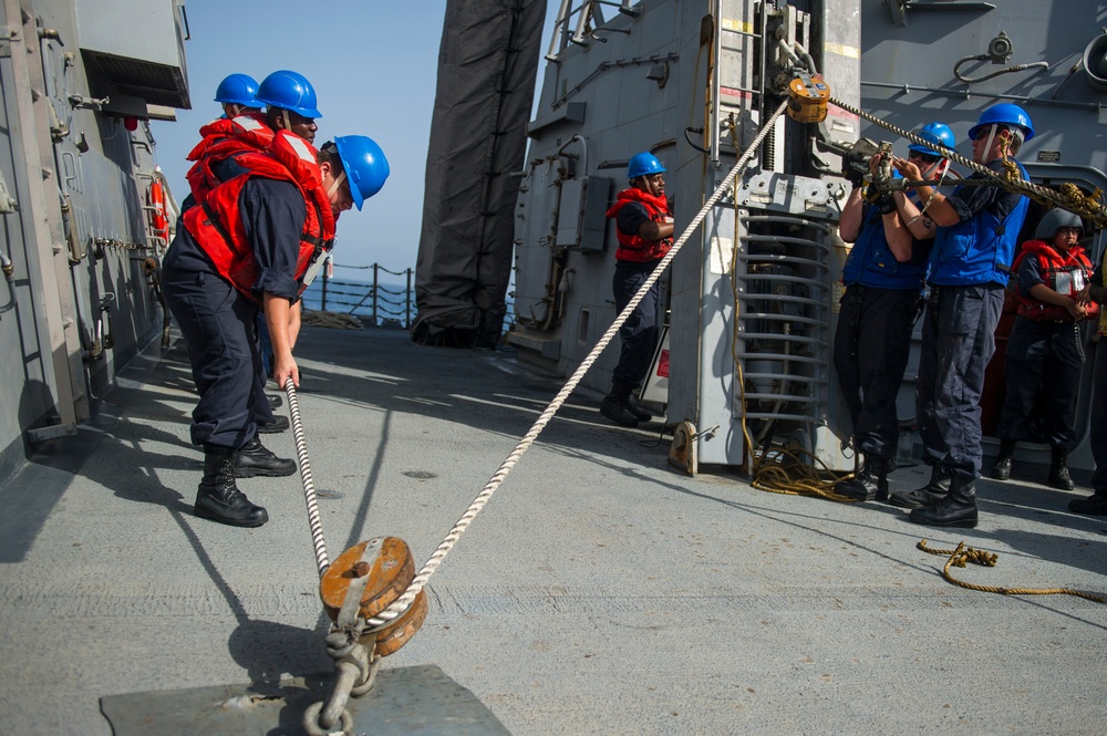 USS Truxtun underway operations