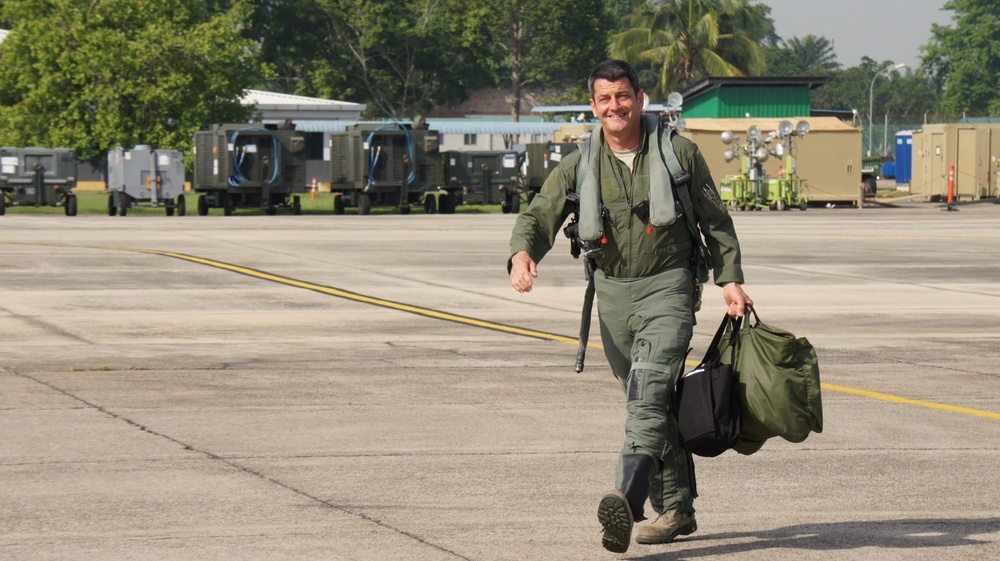 Lt. Gen. Russel J. Handy 11th Air Force commander, tours the activities of Cope Taufan 2014