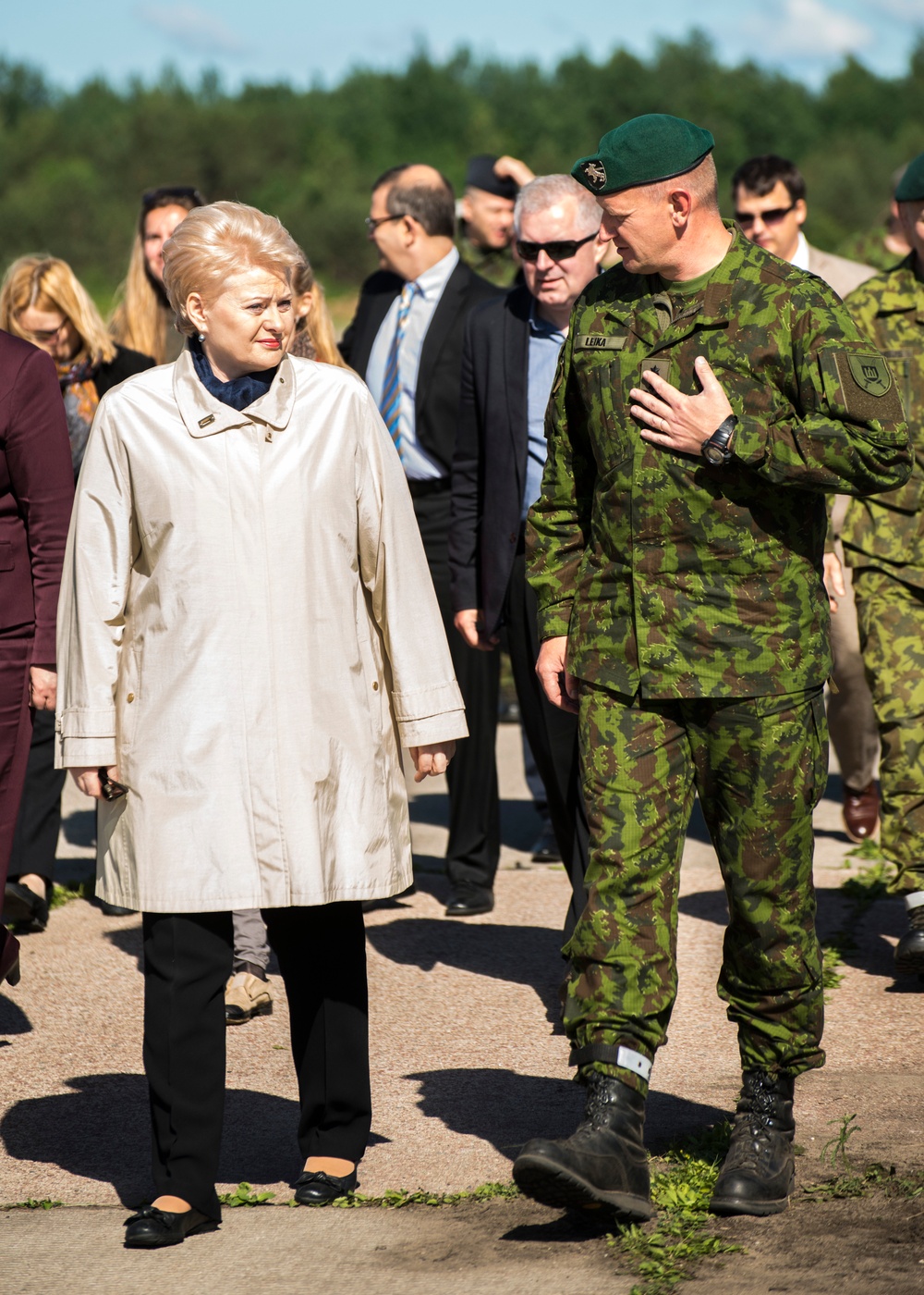 Lithuanian president visits Soldiers during Saber Strike 2014