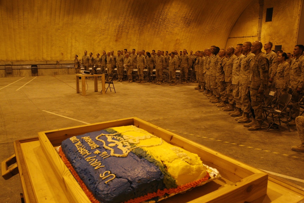 Corpsmen celebrate 116th birthday while deployed in Helmand province, Afghanistan