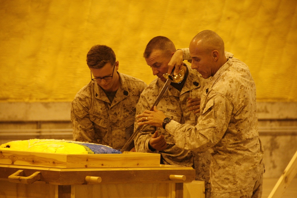 Corpsmen celebrate 116th birthday while deployed in Helmand province, Afghanistan