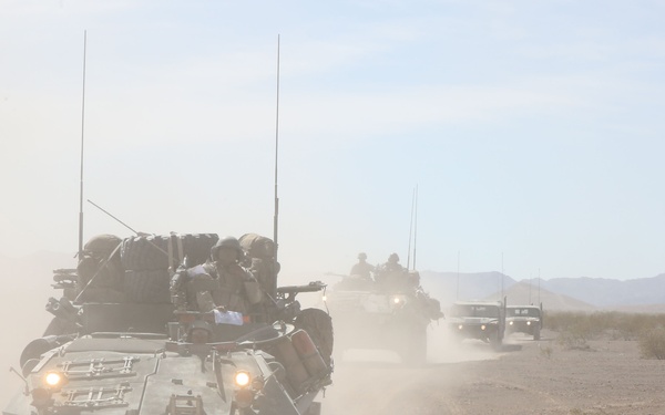 Reserve Marines ride aboard Light Armored Vehicles