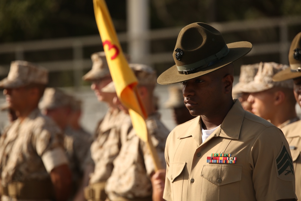 Photo Gallery: Marine recruits display discipline, cohesion during first close-order drill evaluation on Parris Island