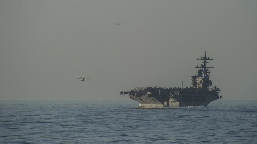 USS George H.W. Bush transits Strait of Hormuz