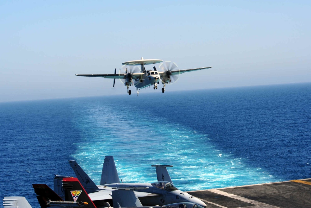 USS George H.W. Bush flight deck operations