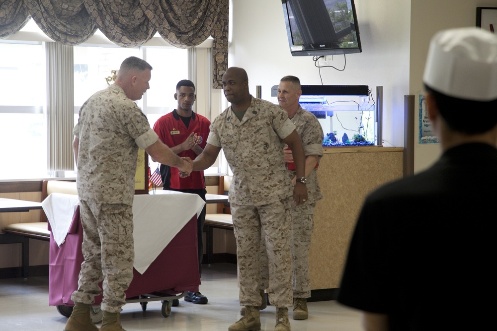 Awards presentations signify Kinser Mess Hall best in Corps