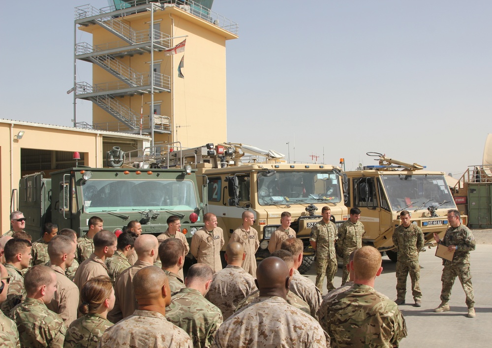 Crash Fire Rescue Marines recognized by Royal Air Force in Helmand province, Afghanistan