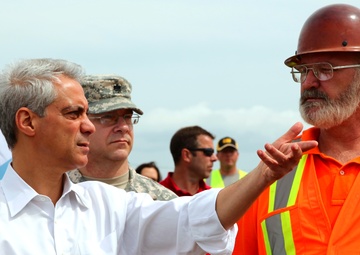Corps of Engineers, Mayor Emanuel attend press conference for Chicago's Northerly Island