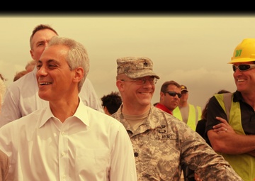 Corps of Engineers, Mayor Emanuel attend press conference for Chicago's Northerly Island