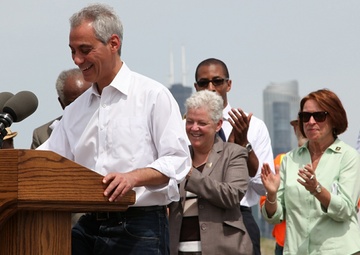 Corps of Engineers, Mayor Emanuel attend press conference for Chicago's Northerly Island