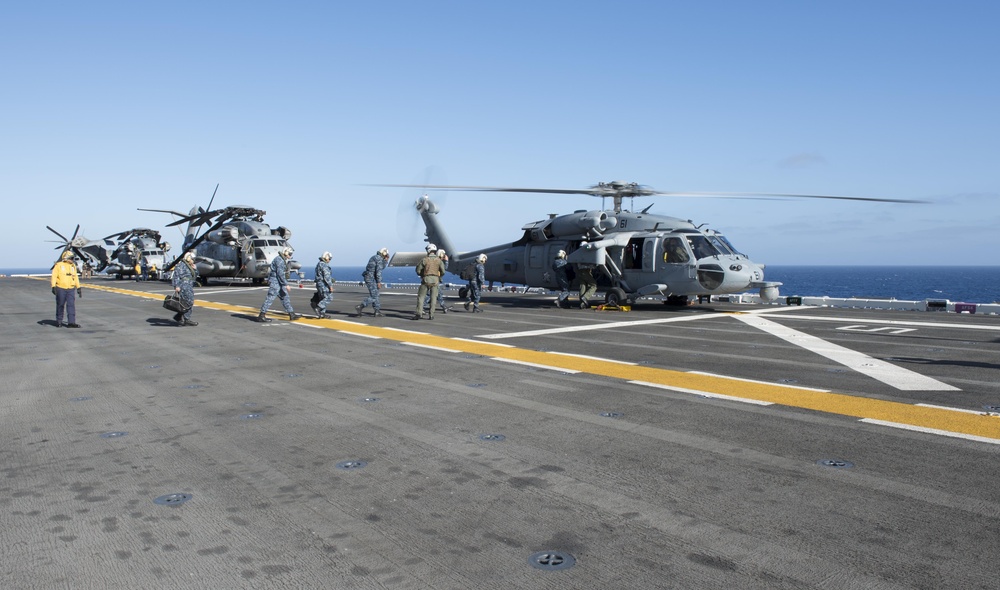 USS Peleliu flight deck operations