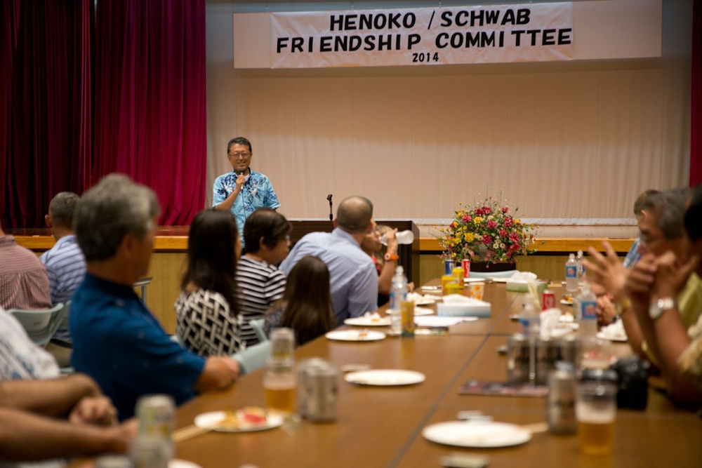 Henoko community leaders bid farewell to Camp Schwab commander