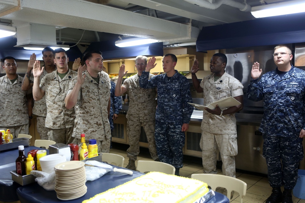 Corpsmen celebrate 116th birthday aboard USS Comstock