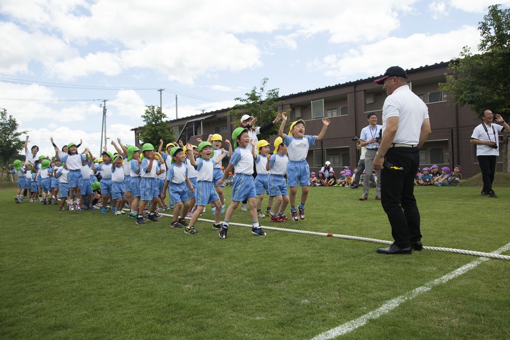 No better friend: Marines visit Japanese kindergarten