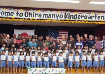 No better friend: Marines visit Japanese kindergarten
