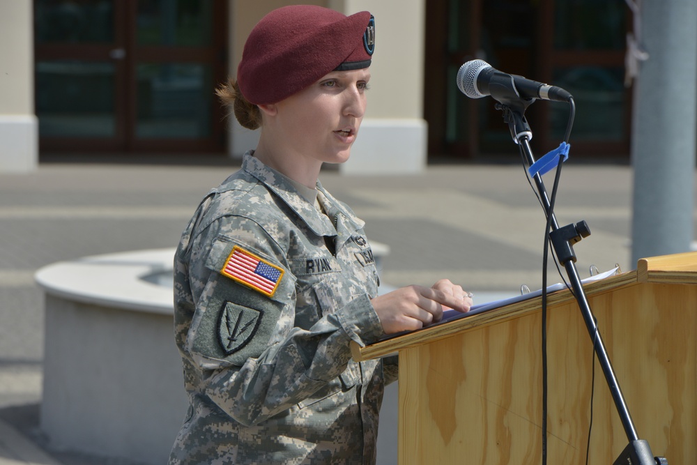 Change of command ceremony Headquarters and Headquarters Company, 173rd Brigade Special Troops Battalion, 173rd Airborne Brigade