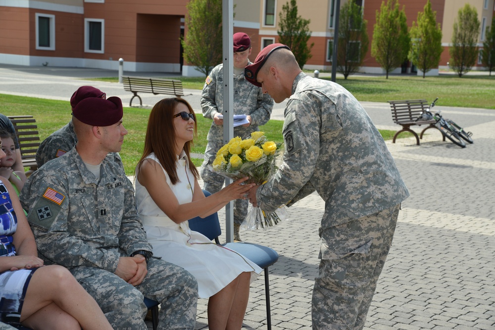 Change of command ceremony Headquarters and Headquarters Company, 173rd Brigade Special Troops Battalion, 173rd Airborne Brigade