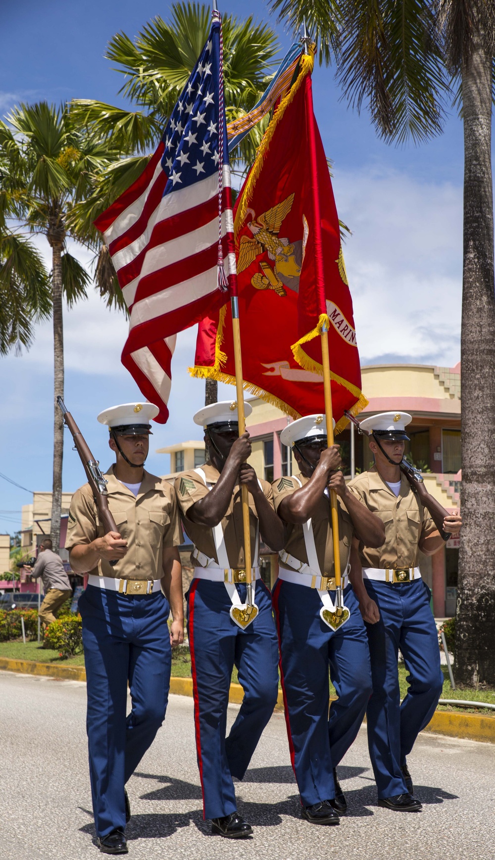 III MEF Band plays for WWII veterans on historic battleground