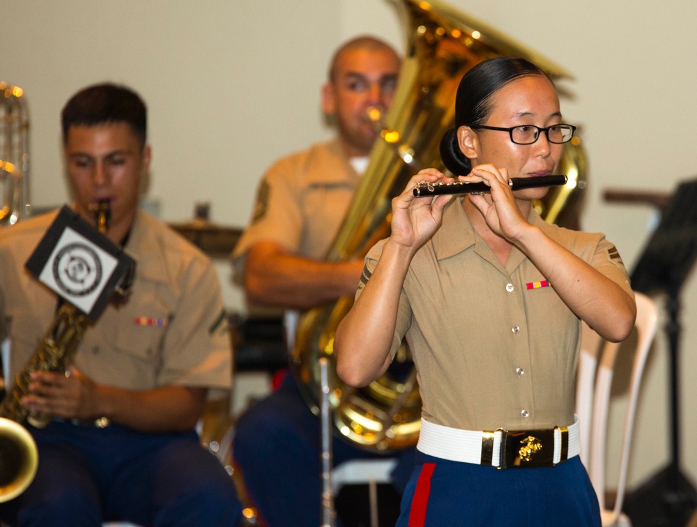 III MEF Band plays for WWII veterans on historic battleground