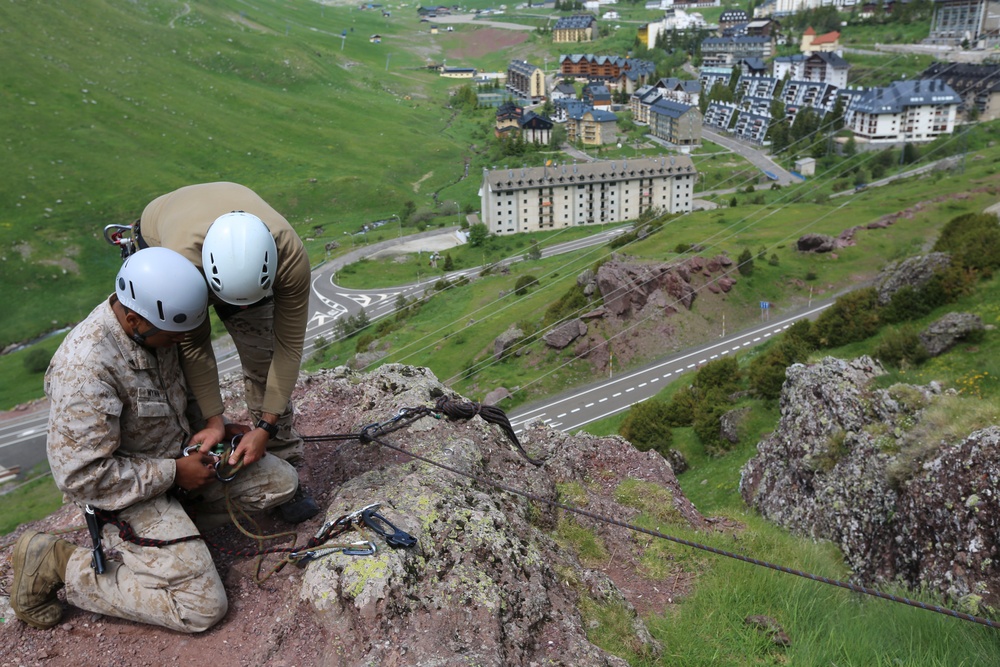 Marines climb to new heights in Spain