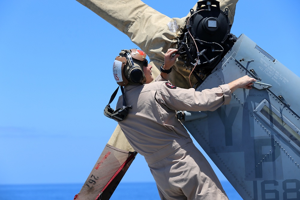 USS San Diego ready for flight operations