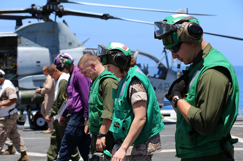 USS San Diego ready for flight operations