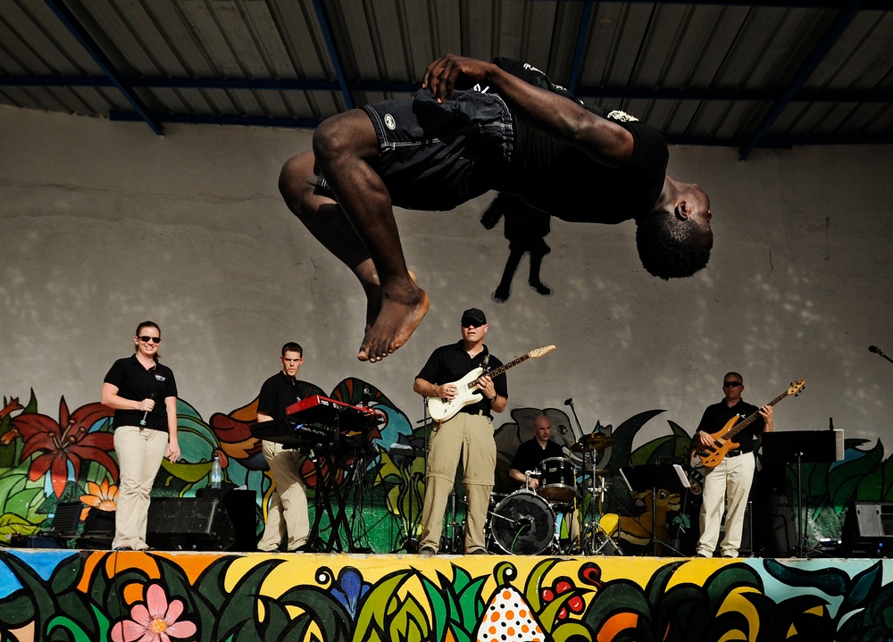USAFE-AFAFRICA band entertains orphanage