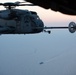SP-MAGTF Crisis Response Refuels 22nd Marine Expeditionary Unit’s CH-53Es over the Mediterranean Sea.