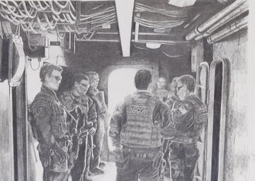 U.S. Coast Guard Art Program 2014 Collection, "Clearing Space"