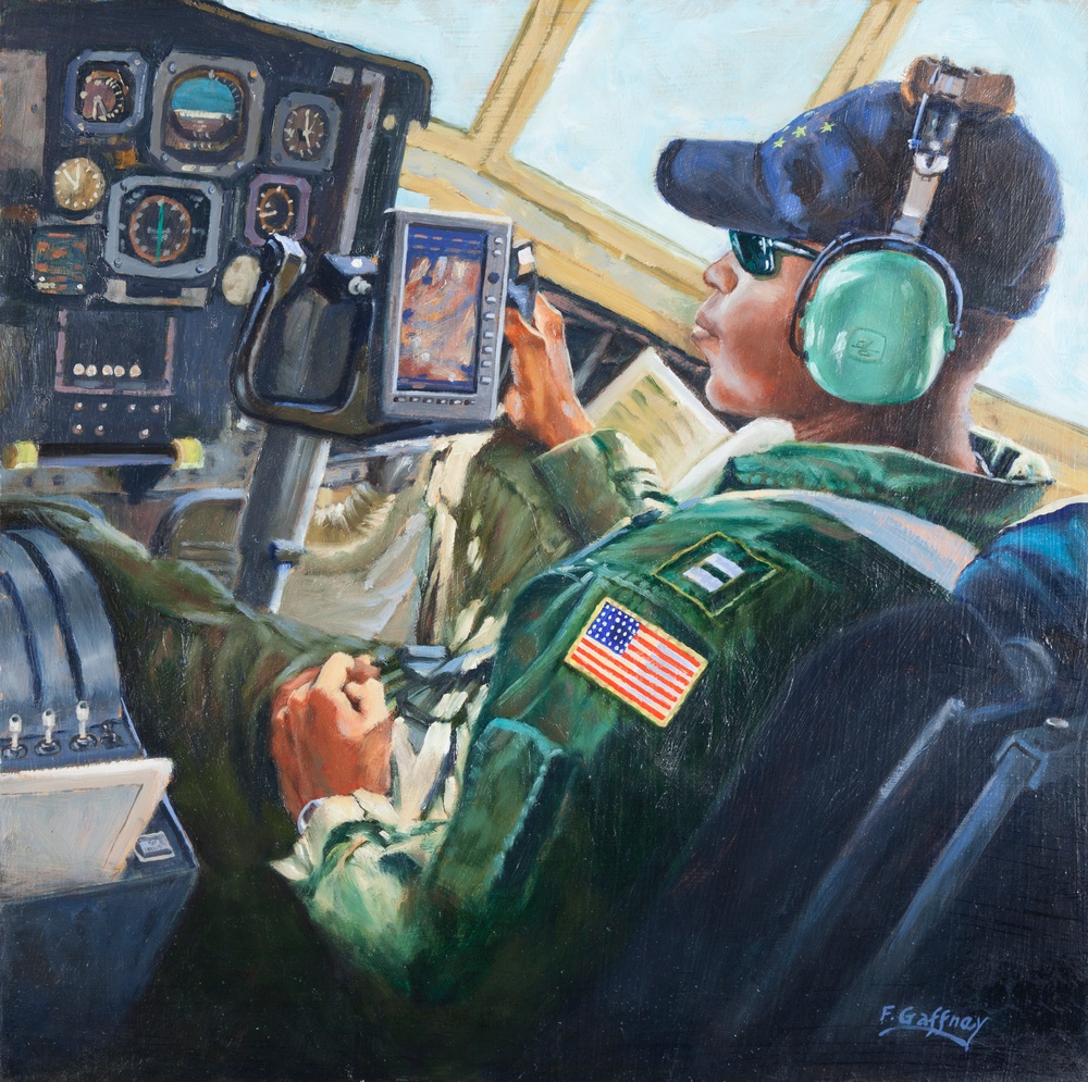 US Coast Guard Art Program 2014 Collection, &quot;HC-130H Hercules Pilot&quot;