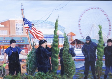 US Coast Guard Art Program 2014 Collection, "Christmas Ship"