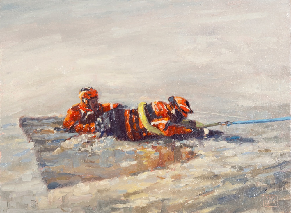 US Coast Guard Art Program 2014 Collection, &quot;Icy Resolve&quot;