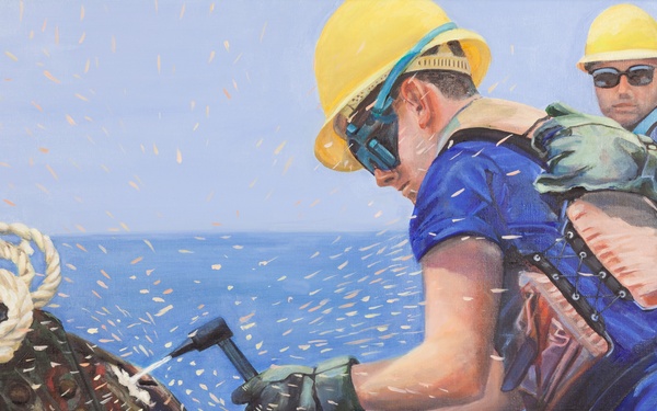 US Coast Guard Art Program 2014 Collection: 'Buoy Maintenance'