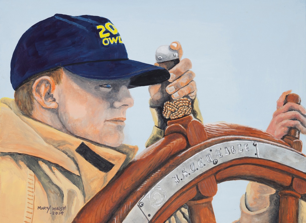 US Coast Guard Art Program 2014 Collection: 'At the Helm of the Eagle'