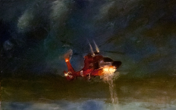 US Coast Guard Art Program 2014 Collection: 'Search Light"