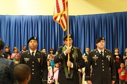 2-12 FA color guard, students salute end of school year